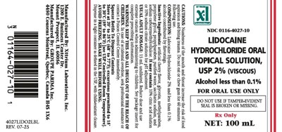 Bottle Label (Lidocaine Bottle)